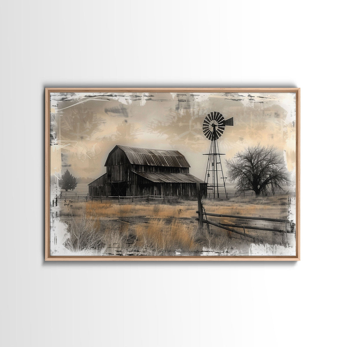 Farmhouse Barn Wall Art Canvas Print Painting Metal Vintage Decor Choose your options for pricing