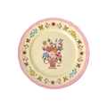 Melamine Vintage Side Plate with Nathalie Lété Print - Pink