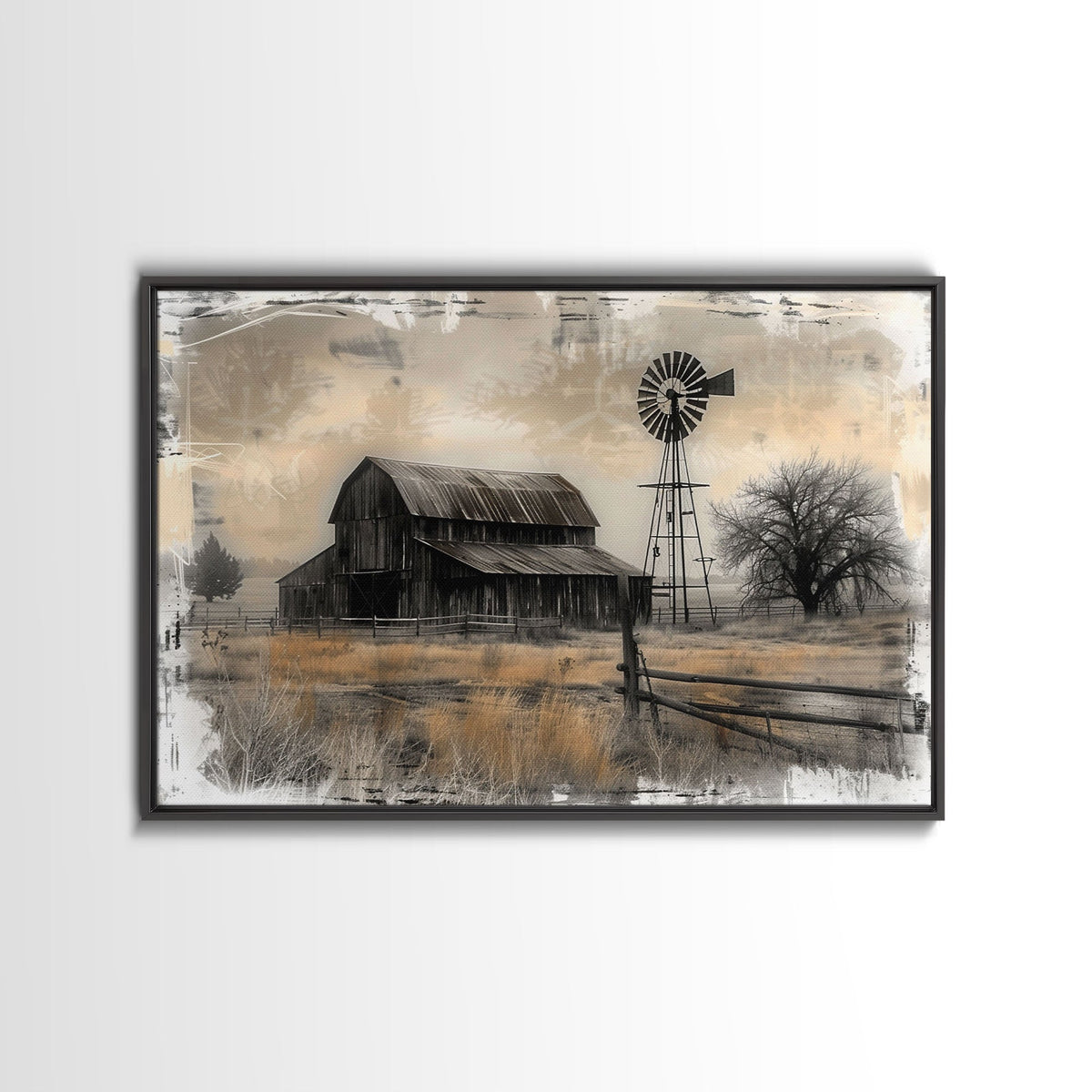 Farmhouse Barn Wall Art Canvas Print Painting Metal Vintage Decor Choose your options for pricing