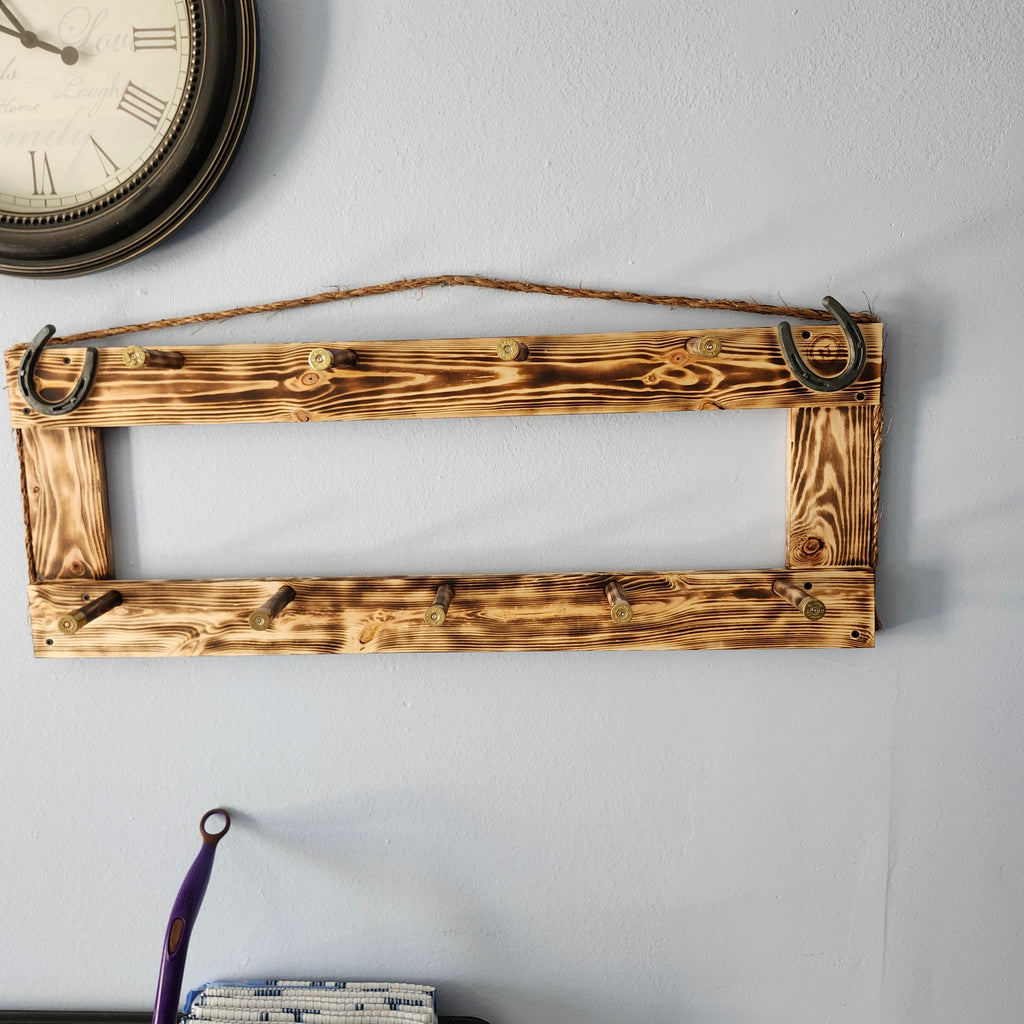 The Trail Boss: 9-Space Wall-Mounted Heritage Coat Rack