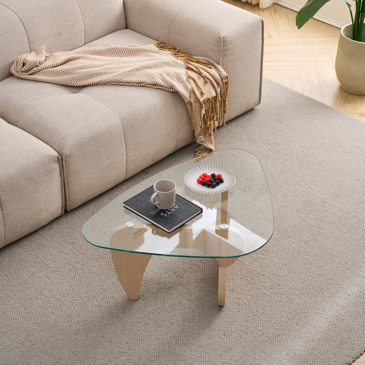 Small Glass Farmhouse Coffee Table