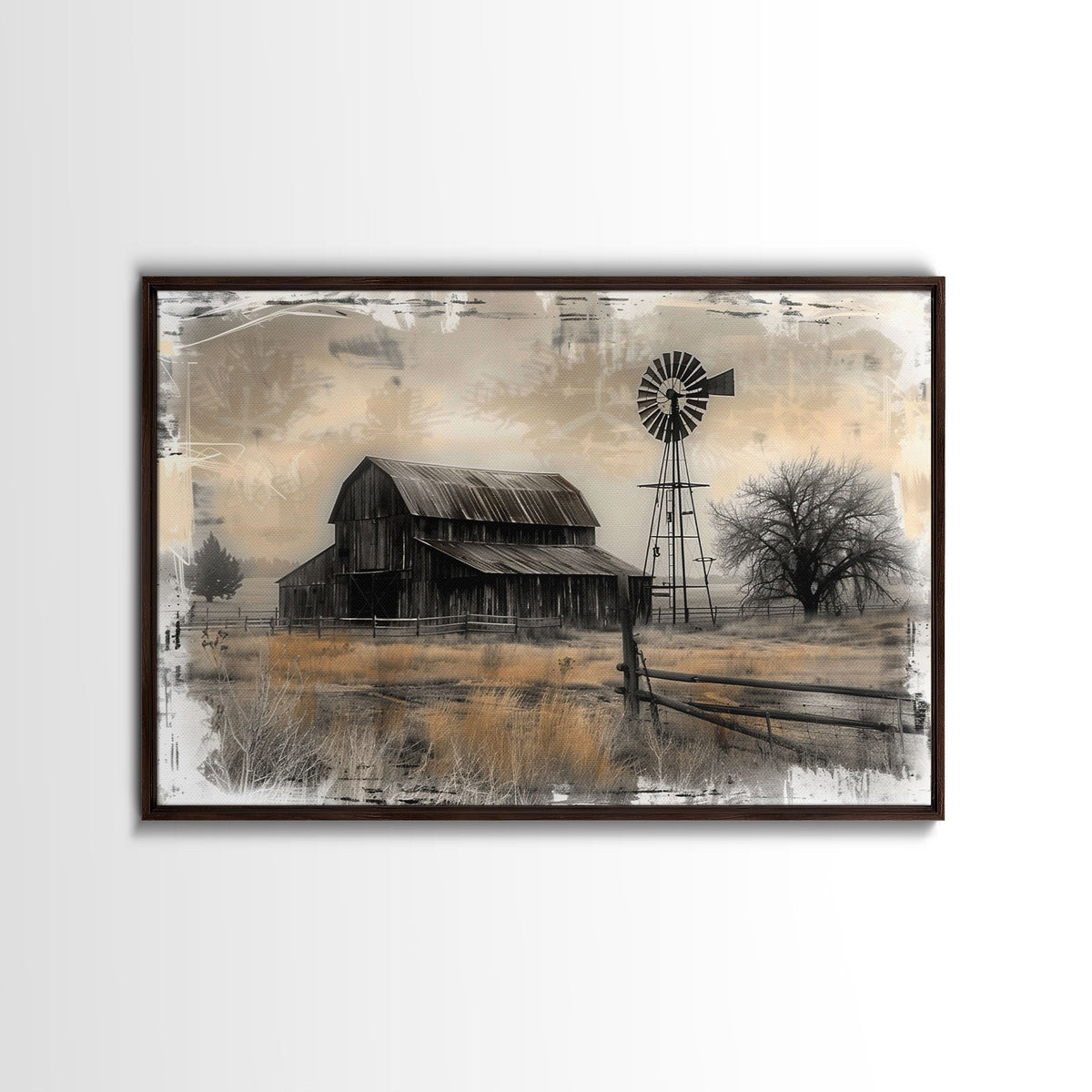 Farmhouse Barn Wall Art Canvas Print Painting Metal Vintage Decor Choose your options for pricing