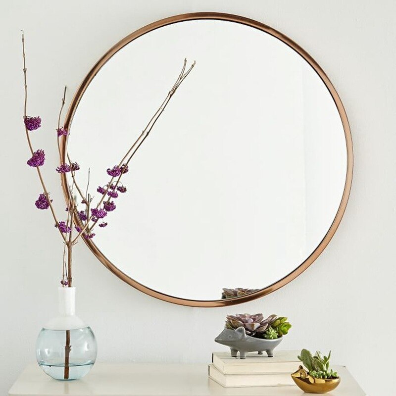 Round Metal Decorative Mirror