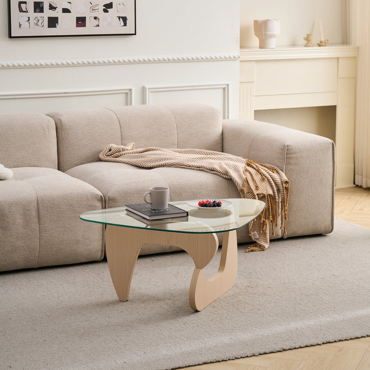 Small Glass Farmhouse Coffee Table