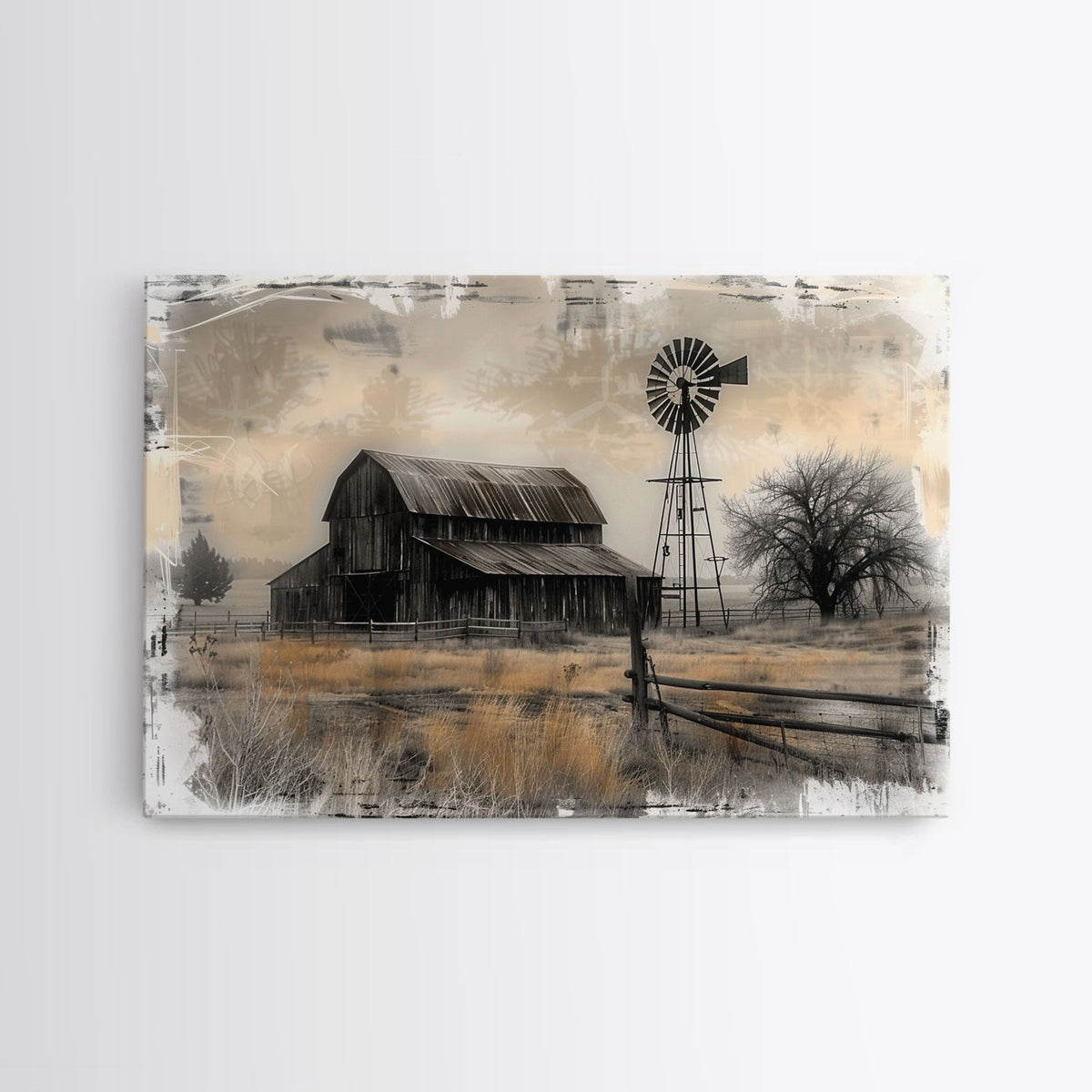 Farmhouse Barn Wall Art Canvas Print Painting Metal Vintage Decor Choose your options for pricing