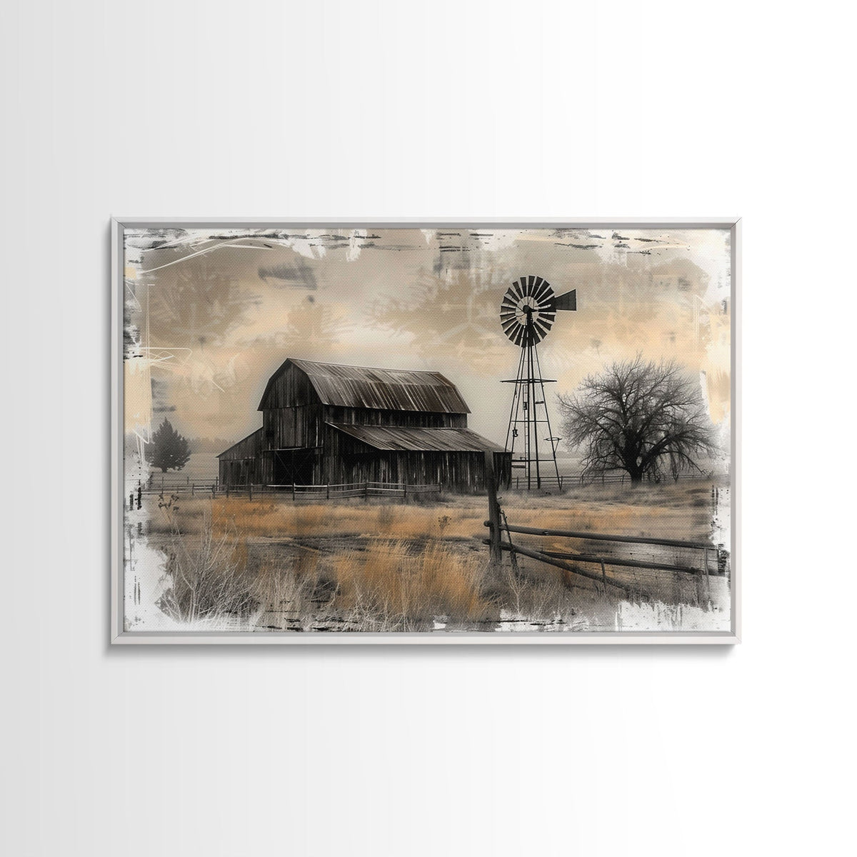 Farmhouse Barn Wall Art Canvas Print Painting Metal Vintage Decor Choose your options for pricing