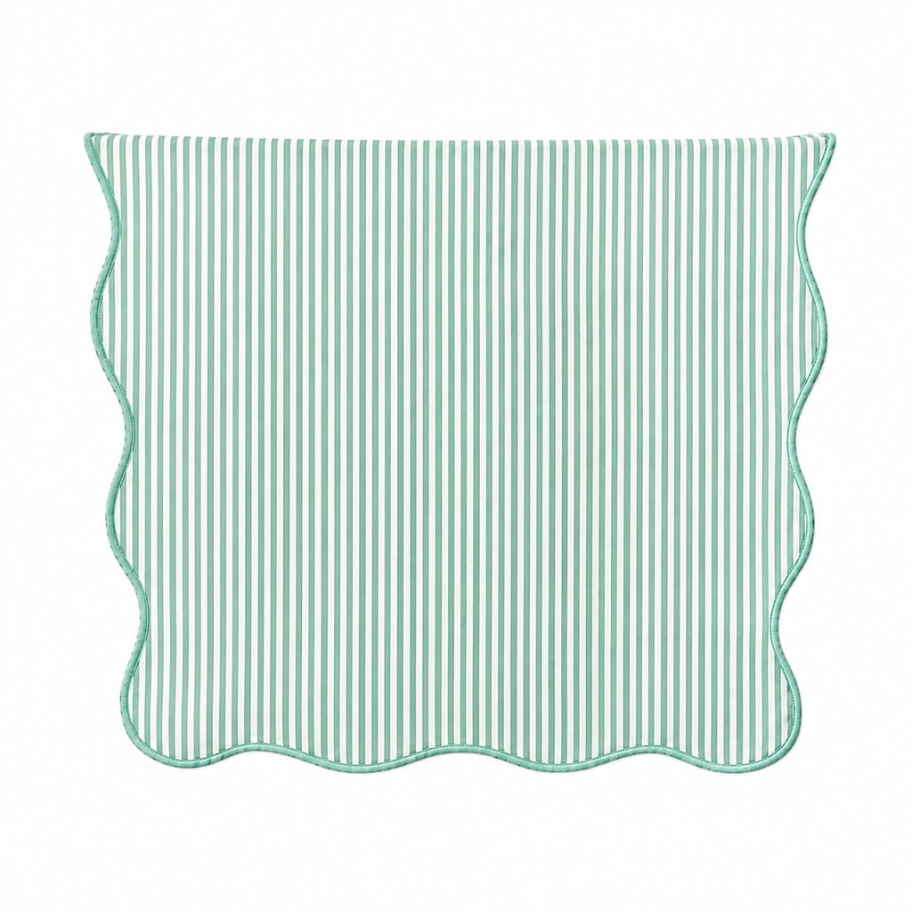 Fennco Styles Scalloped Stripe Table Runner 16 X 72 Inch