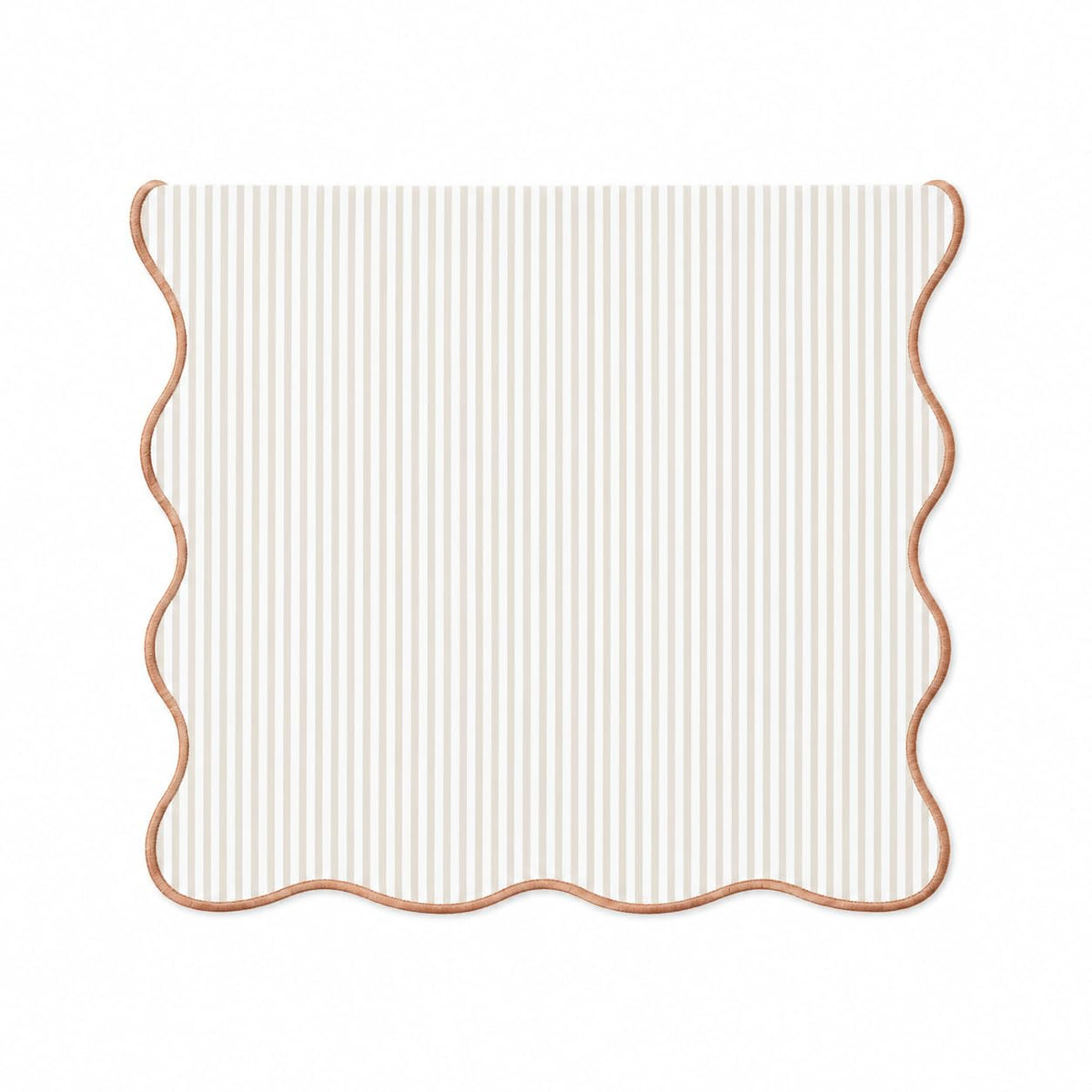 Fennco Styles Scalloped Stripe Table Runner 16 X 72 Inch
