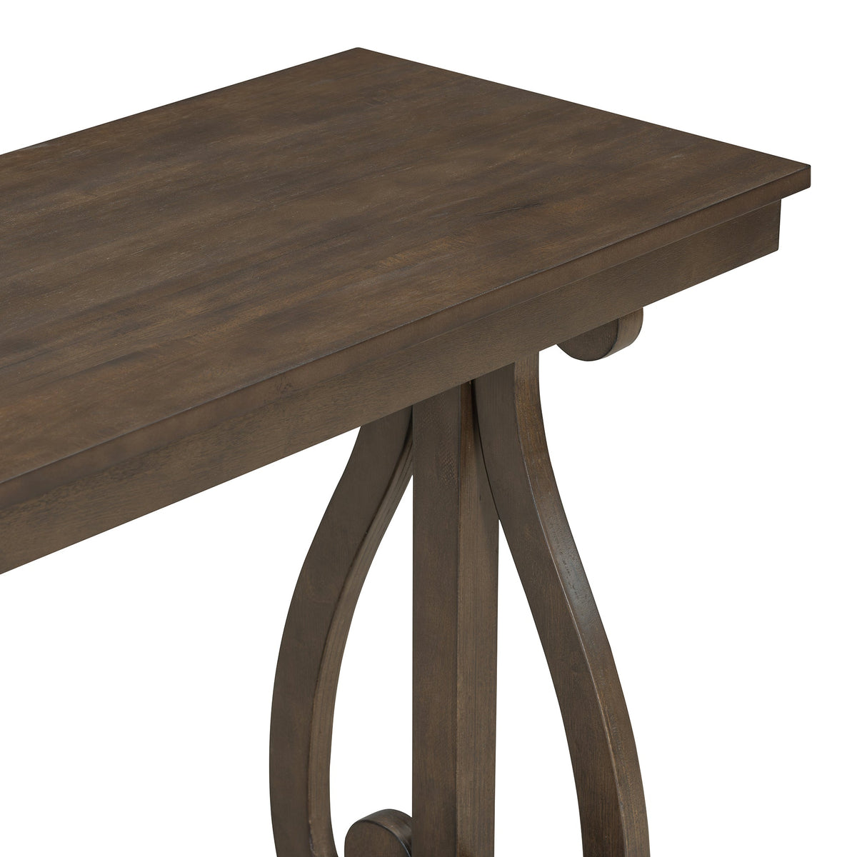 48-Inch Rustic Vintage Farmhouse Style Entryway Table with Open Shelf (Walnut)