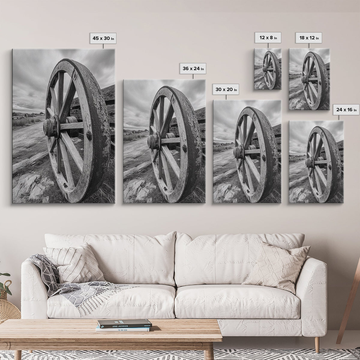 Rustic Wagon Wheel, Rustic Wall Art
