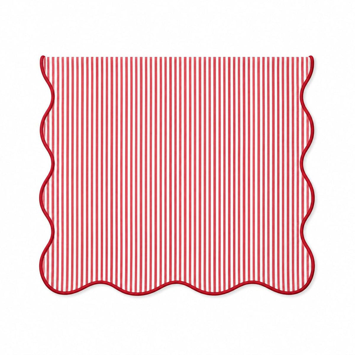 Fennco Styles Scalloped Stripe Table Runner 16 X 72 Inch