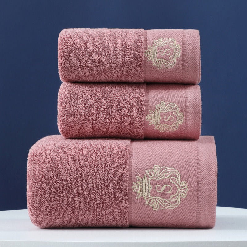 Towel Set Of Pure Cotton Towel Bath Towel Three-Piece Gift Set.
