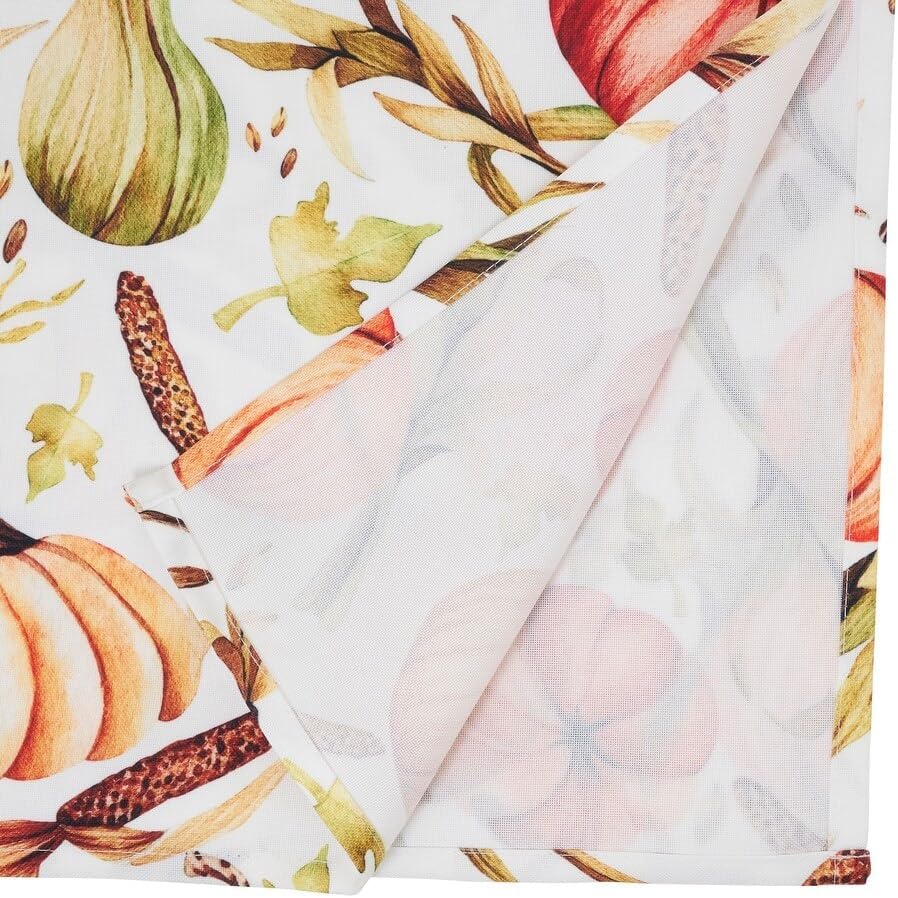 Fennco Styles Harvest Pumpkins Cotton Table Runner 16" W x 72" L