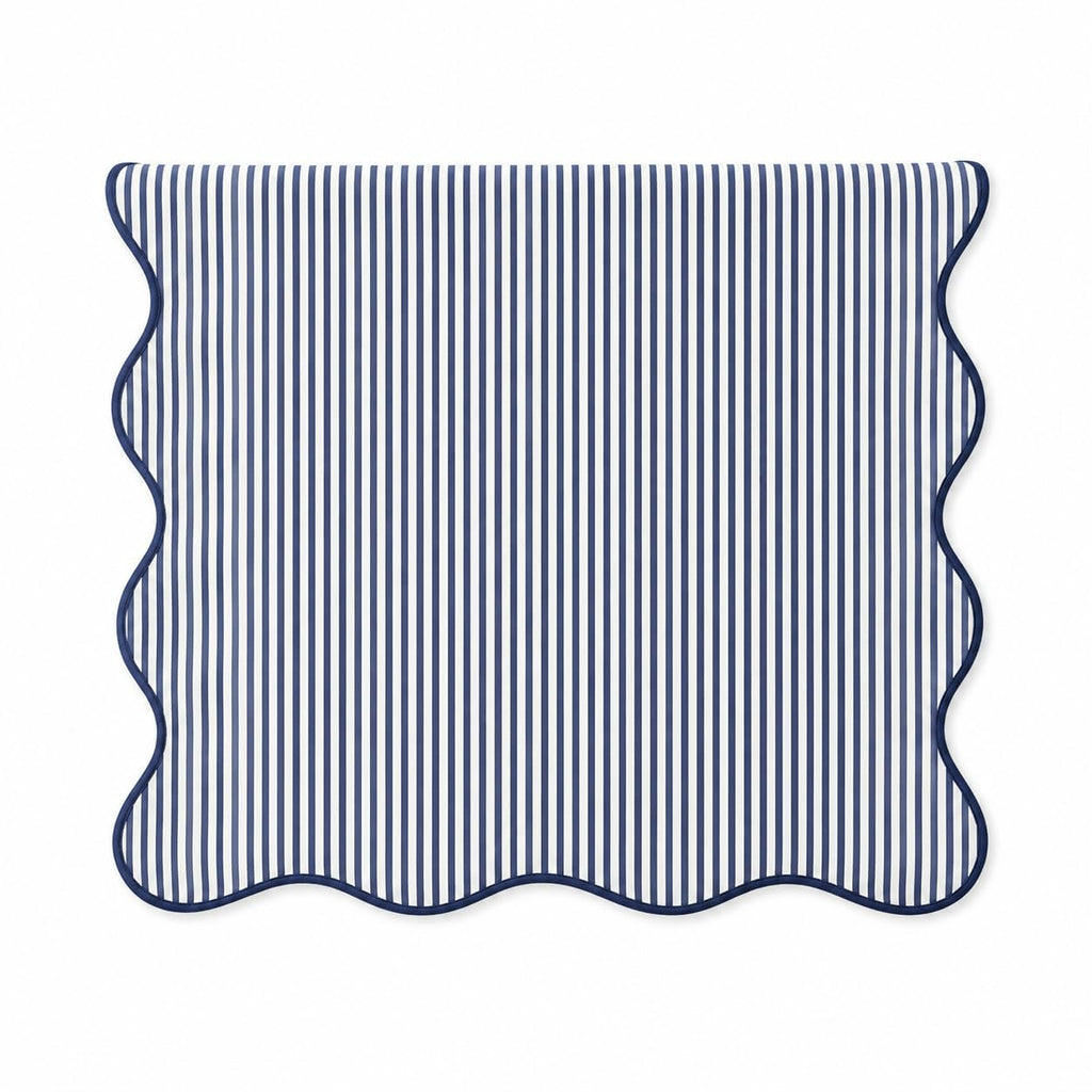 Fennco Styles Scalloped Stripe Table Runner 16 X 72 Inch