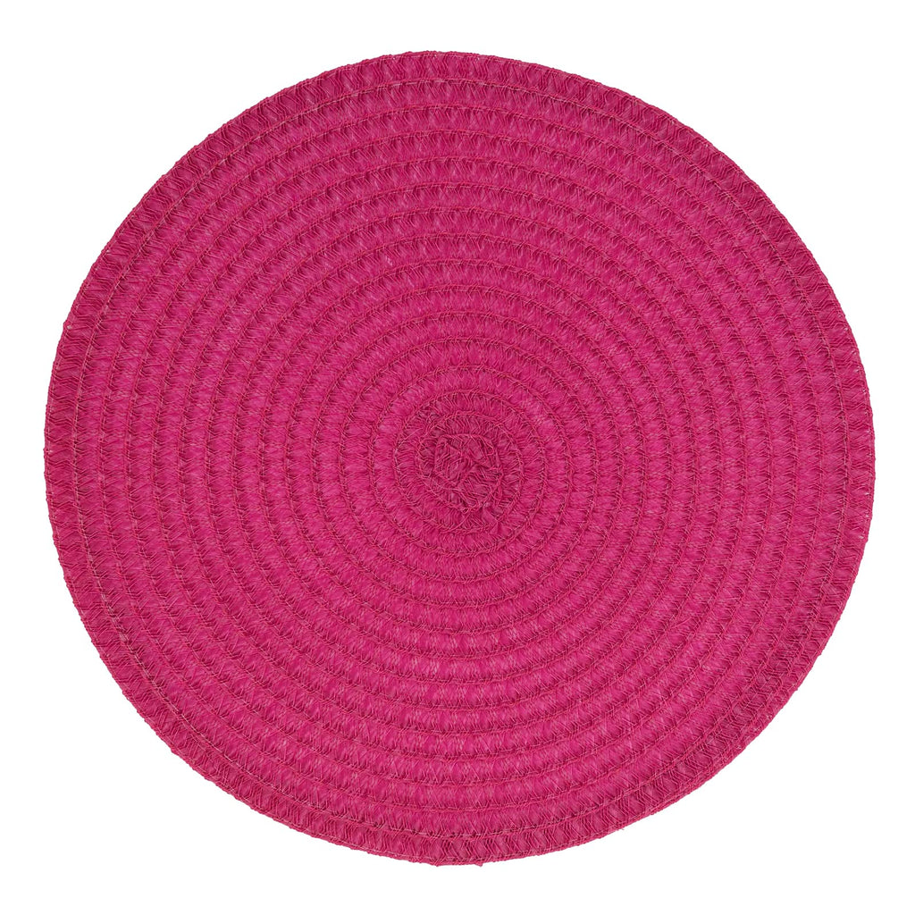 Fennco Styles Modern Everyday Textured Placemats 15 Inches Round, Set of 4 – Black Woven Table Mats for Home, Dining Room Décor, Banquets, Indoor & Outdoor and Special Events