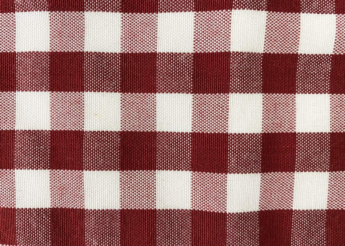 Fennco Styles Handmade Reversible Checkered Border Design Table Runner - Check Table Cover for Home, Dining Table, Banquet and Special Occasion