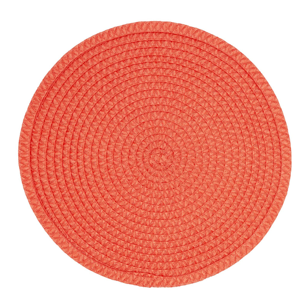 Fennco Styles Modern Everyday Textured Placemats 15 Inches Round, Set of 4 – Black Woven Table Mats for Home, Dining Room Décor, Banquets, Indoor & Outdoor and Special Events