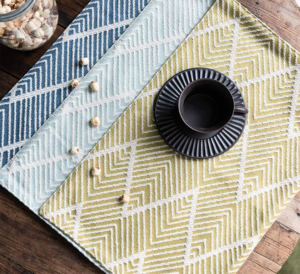 Fennco Styles Contemporary Chevron Tassel Cotton Blend 14 x 71 Inch Table Runner