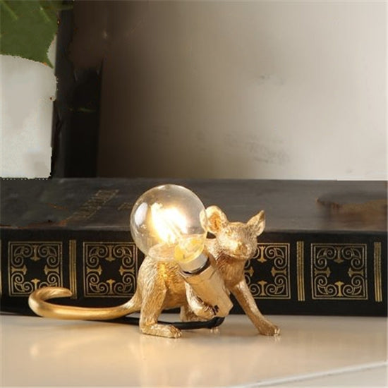 Postmodern Resin Animal Rat/Mouse Small Mouse table light LED