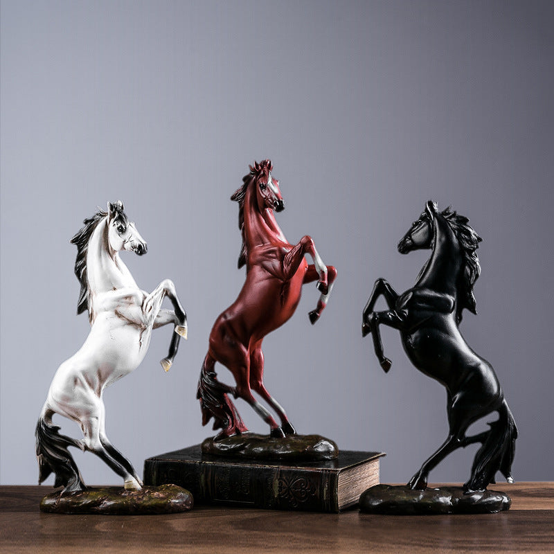 Resin Horse Figurine – European-Style Home Decor Sculpture