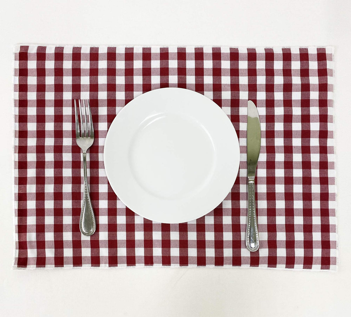 Fennco Styles Handmade Reversible Checkered Border Design Table Runner - Check Table Cover for Home, Dining Table, Banquet and Special Occasion
