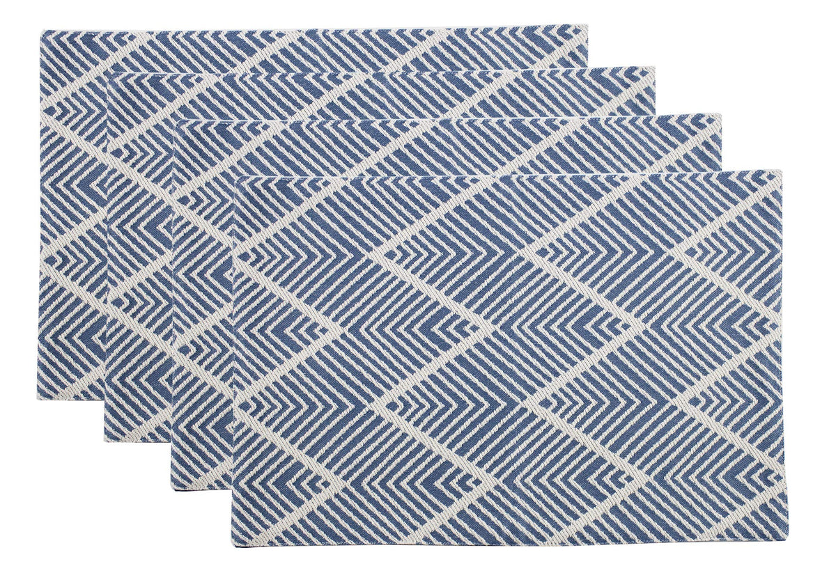Fennco Styles Contemporary Chevron Tassel Cotton Blend 14 x 71 Inch Table Runner