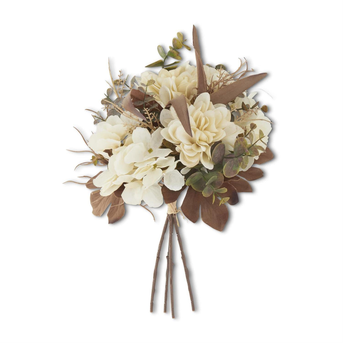 Cream Faux Dried Floral Bundle – 14", Set of 4
