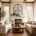 Arched Wood and Iron Wall Decor