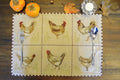 Country Farmhouse Rooster Hens Woven Tapestry 4 or 6 pc. Placemat Set
