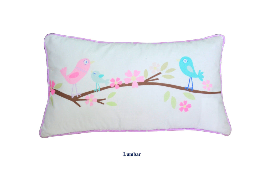 Pink Owl Lumbar Bird Rectangular Decor Throw Pillow