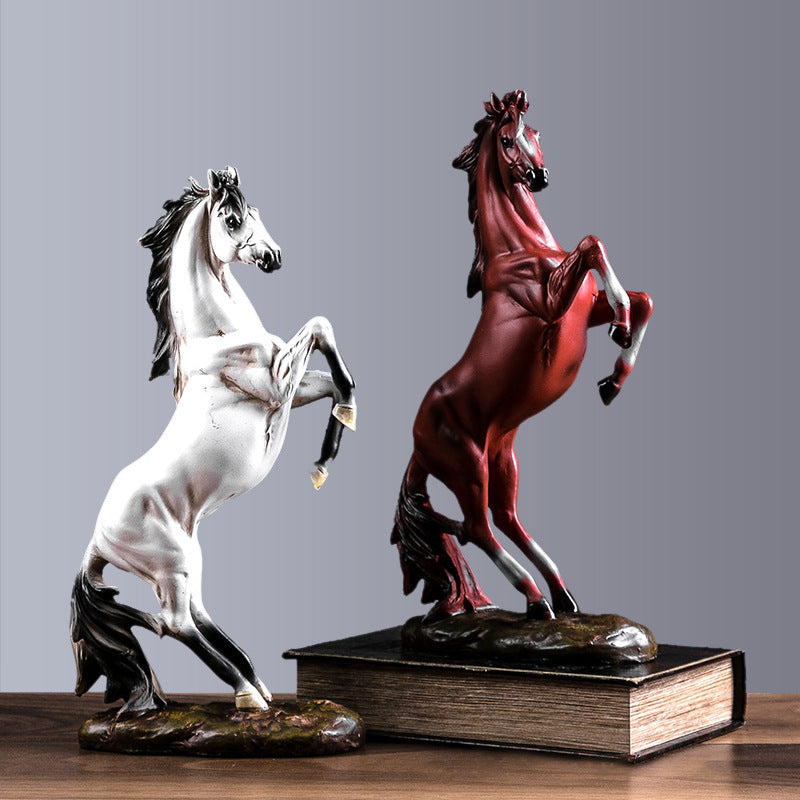 Resin Horse Figurine – European-Style Home Decor Sculpture