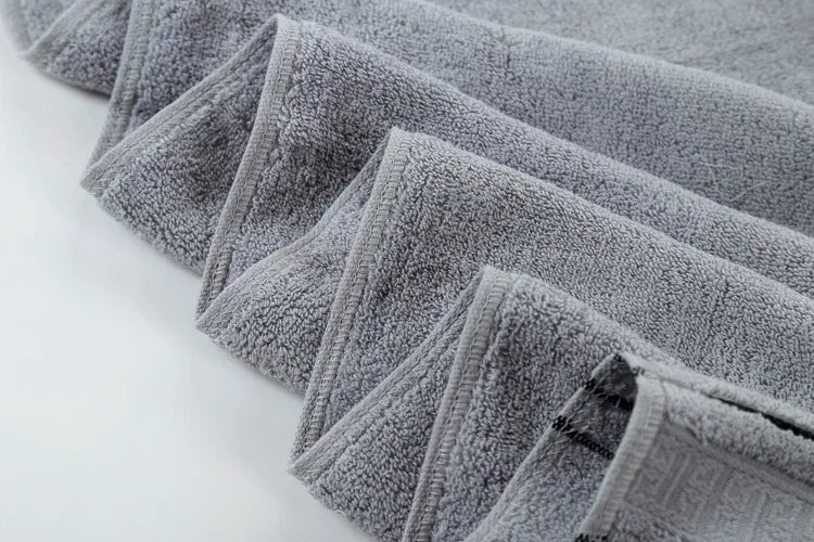 Thick Striped Cotton Bath Towel Set, 3-Piece