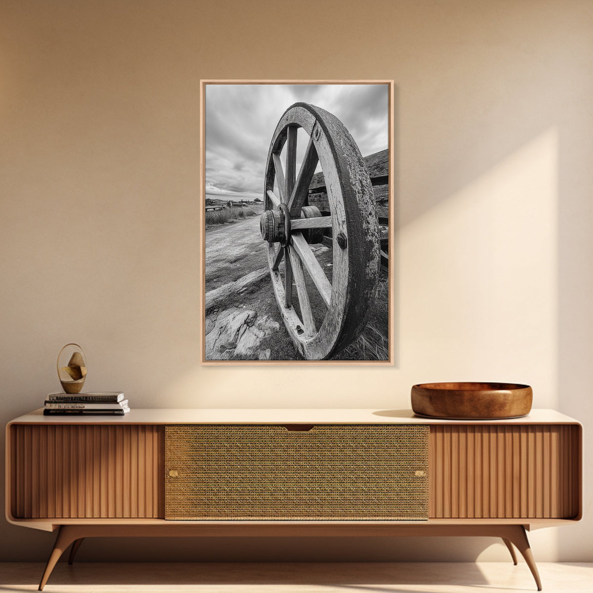 Rustic Wagon Wheel, Rustic Wall Art