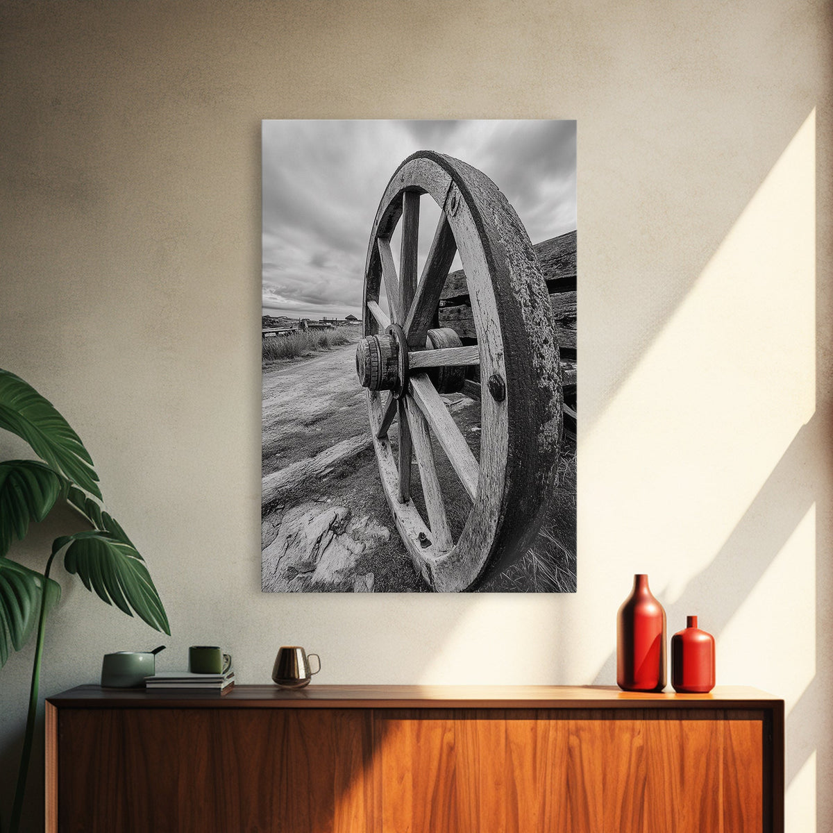 Rustic Wagon Wheel, Rustic Wall Art