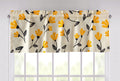 DaDa Bedding Yellow Fleur Floral Golden Orange Ivory Window Curtain Valance - 18" x 52"