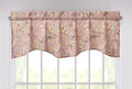 DaDa Bedding Bohemian Purple Burgundy Floral Paisley Window Curtain Valance - 18" x 52"