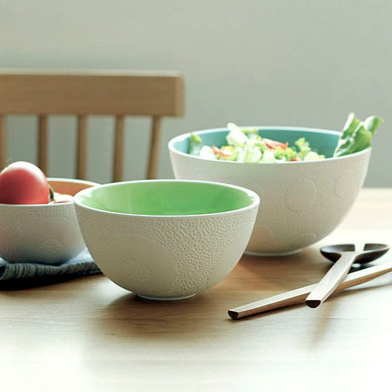 Textured Ceramic Serving Bowls - Set of 3
