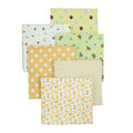 Receiving Blankets Unisex Yellow Duckling Polka Dot Green Monkey Sports Cotton Flannel, 6-Pack, 30'' x 38''