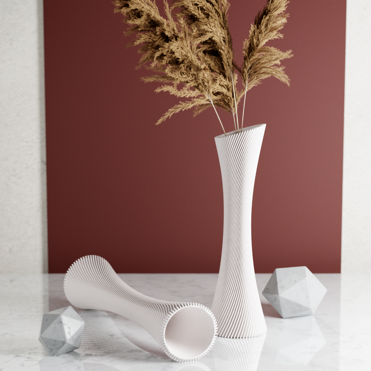 SPIRAL ROSE Vase