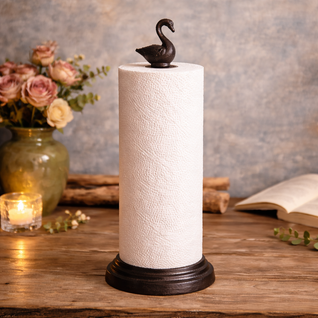 Rustic Cast Iron Paper Towel Holder