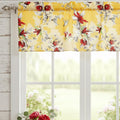 DaDa Bedding Floral Sunshine Yellow Hummingbirds Window Curtain Valance - 18" x 52"