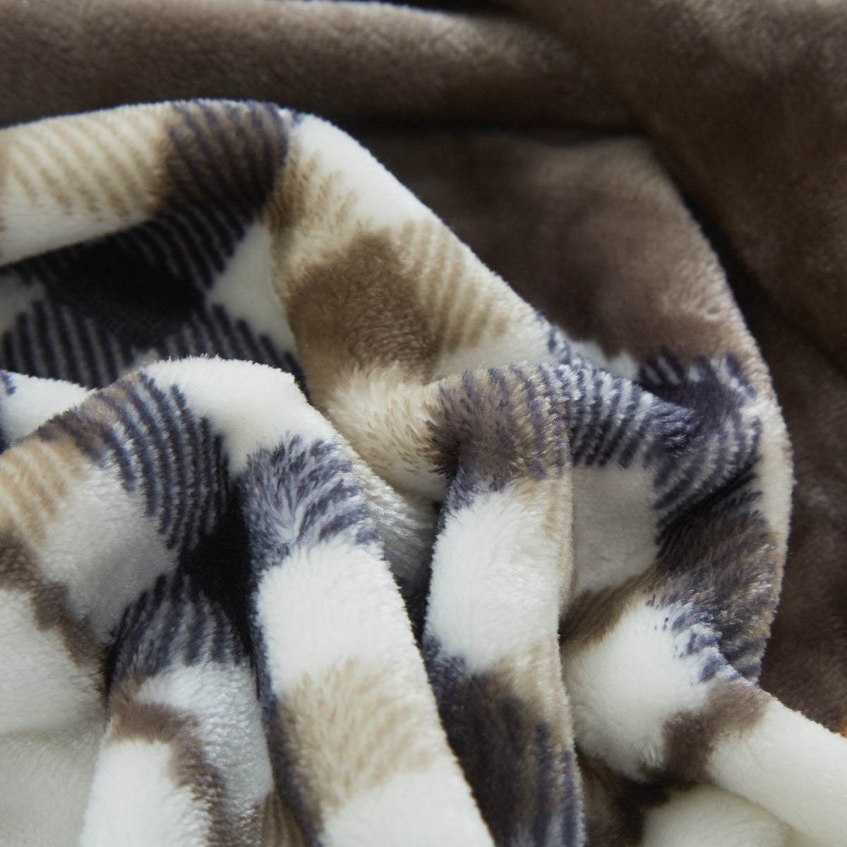 Fall Orange Farmhouse Super Soft Micro Fleece Plaid Patchwork Plush Bed Throw Blanket