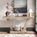 60 Inches Vintage Distressed Wood Entryway Bench with Storage