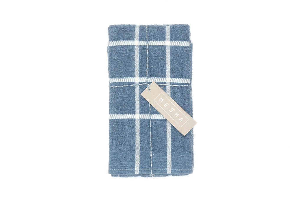 Blue Kitchen Towels / Terry Cloth - Set of 4