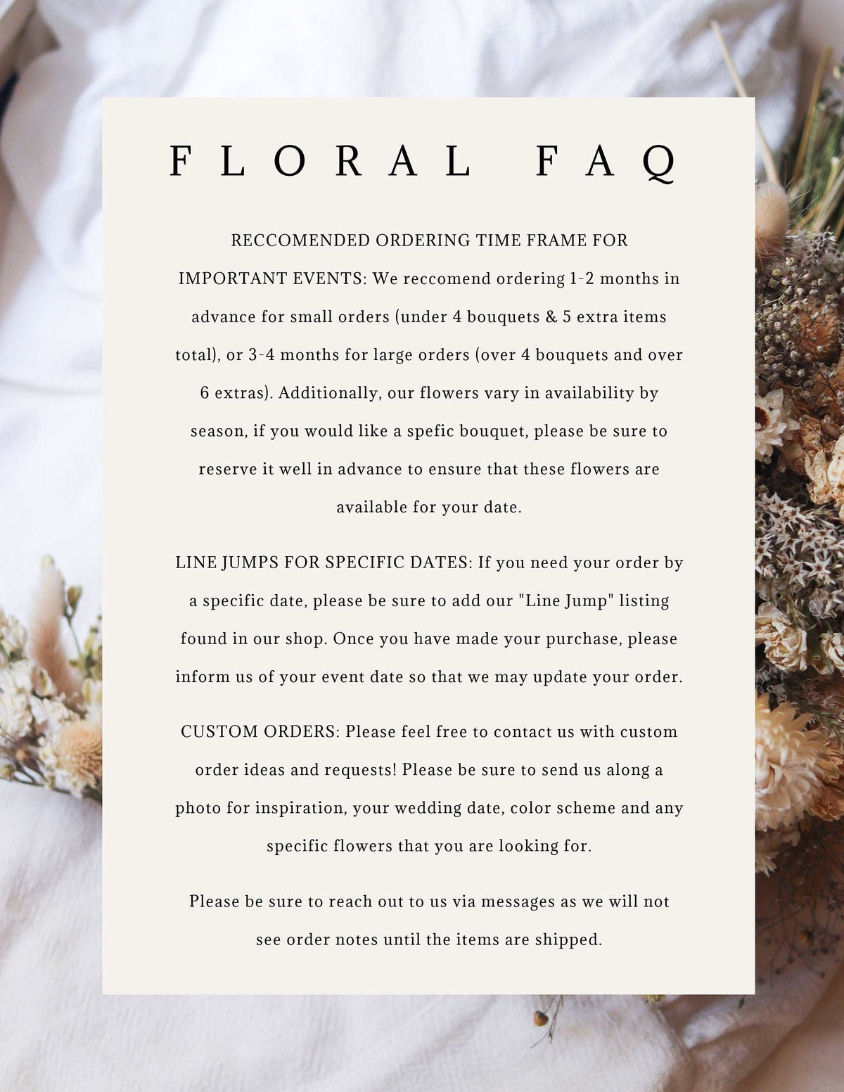 Dried Flower Bouquet with Pink Larkspur, Lavender, Yarrow & Wheat