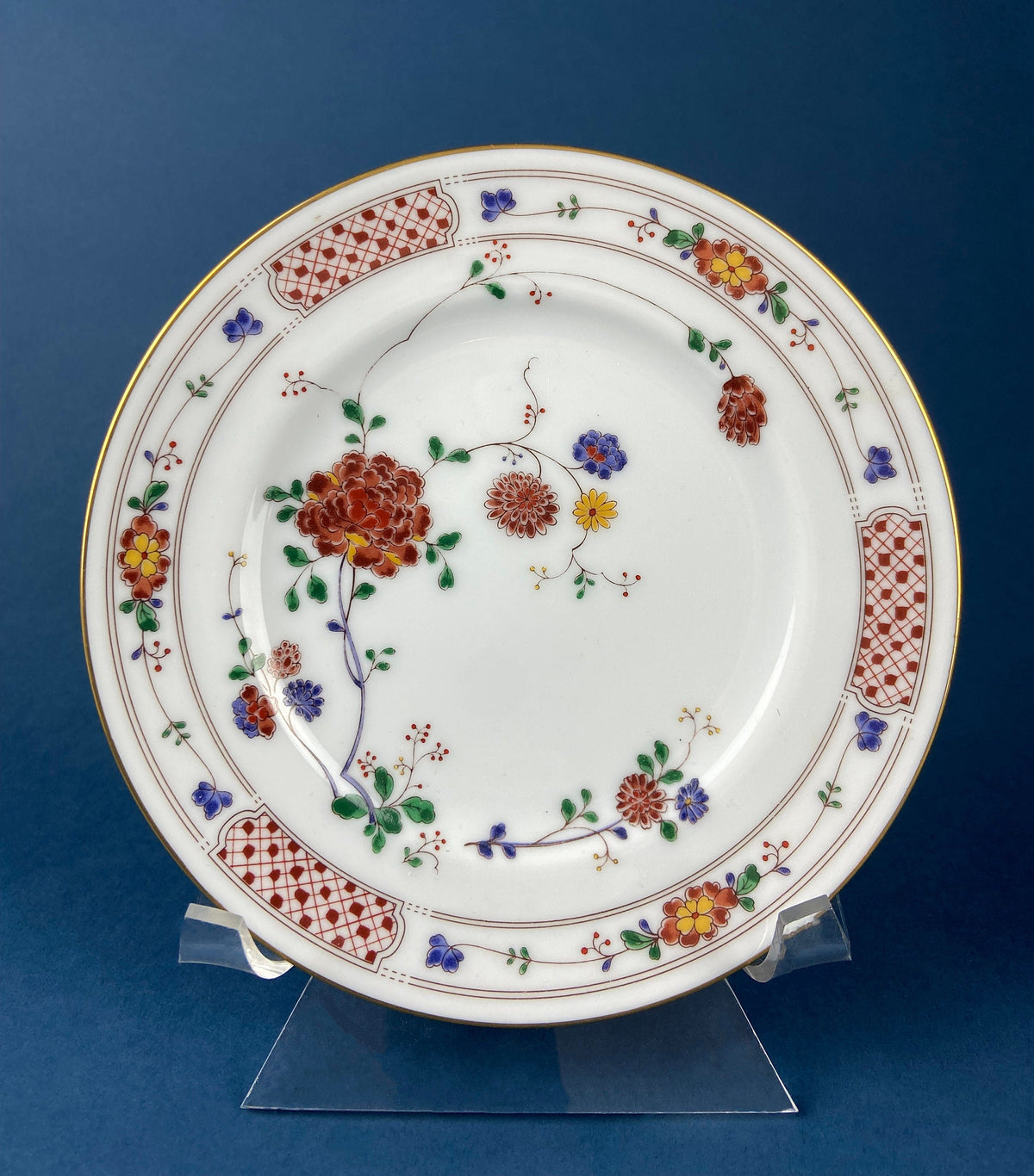 3pc Setting Vintage Porcelain Plates Trio, Dinner Set by Noritake Ireland.