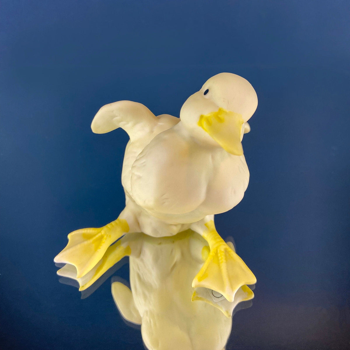 Porcelain Baby Ducks Parade. Set of Two Ducklings Figurines.