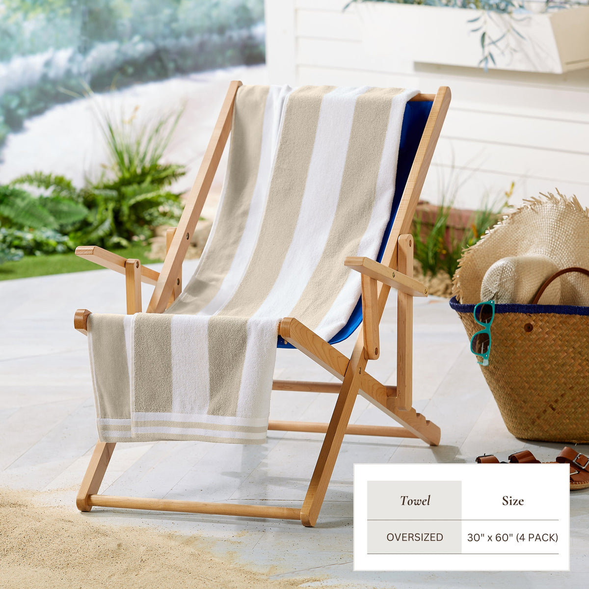 Striped Cabana Beach Towel - Edgartown Collection