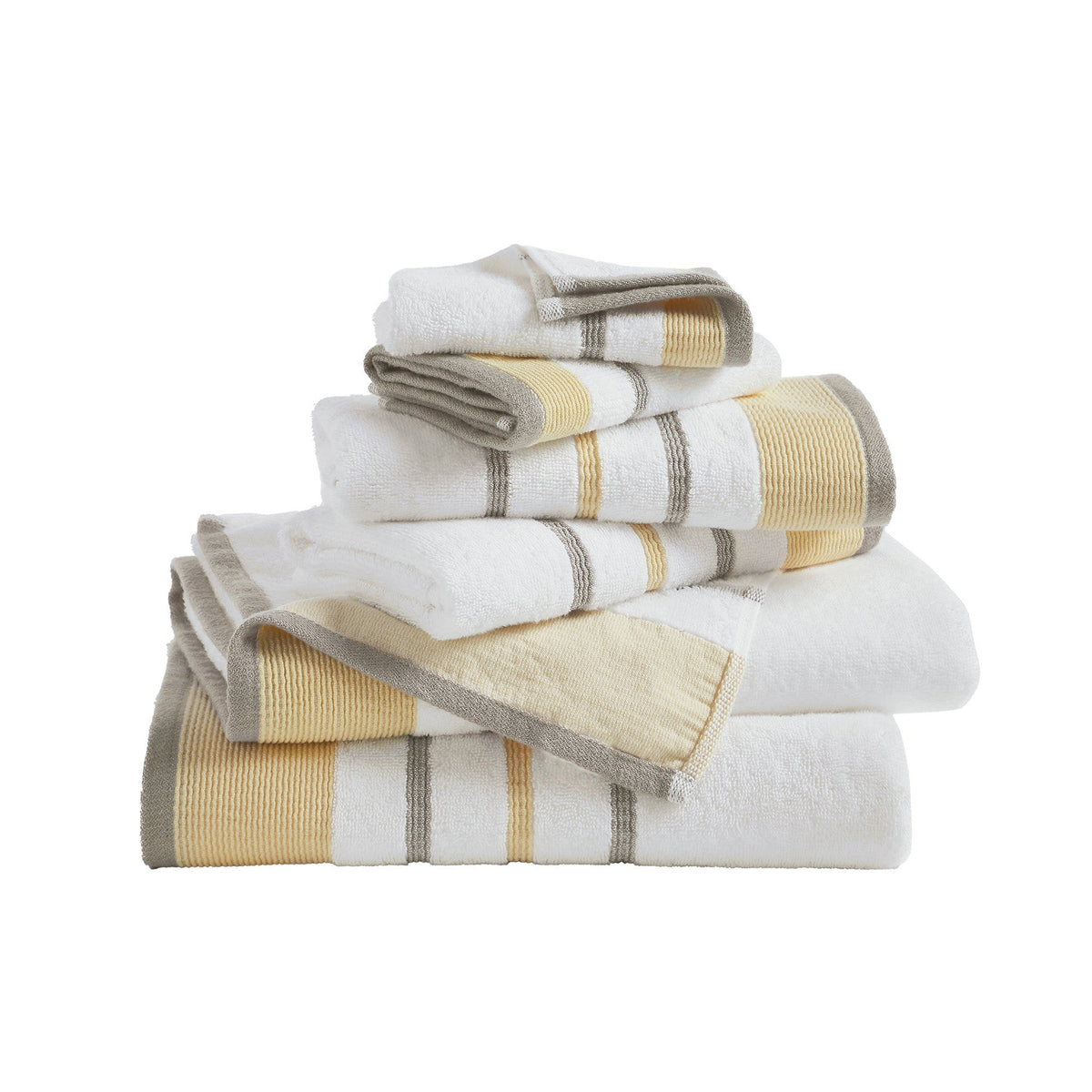 Decorative Cotton Stripe Bath Towel Set - Noelle Collection