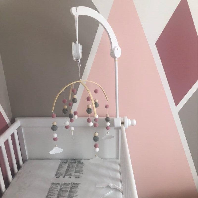 Wooden Beads Crib Mobile With Wood Balls